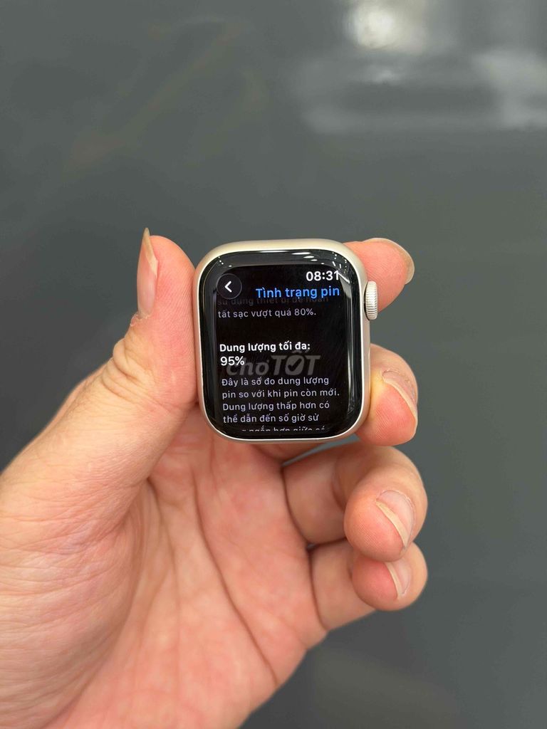Apple Watch S7 41MM trắng Pin 95 Fullbox zin keng. Mua bán Thiết bị đeo thông minh tại Quận Ninh Kiều Cần Thơ được đăng bởi Quý Mobile Cần thơ hình 1