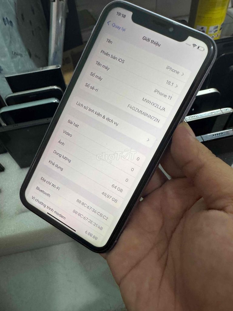 Apple iPhone 11 64GB Tím nhạt Đã sử dụng. Mua bán Điện thoại tại Huyện Bình Chánh Tp Hồ Chí Minh được đăng bởi Lâm mobiphone hình 1