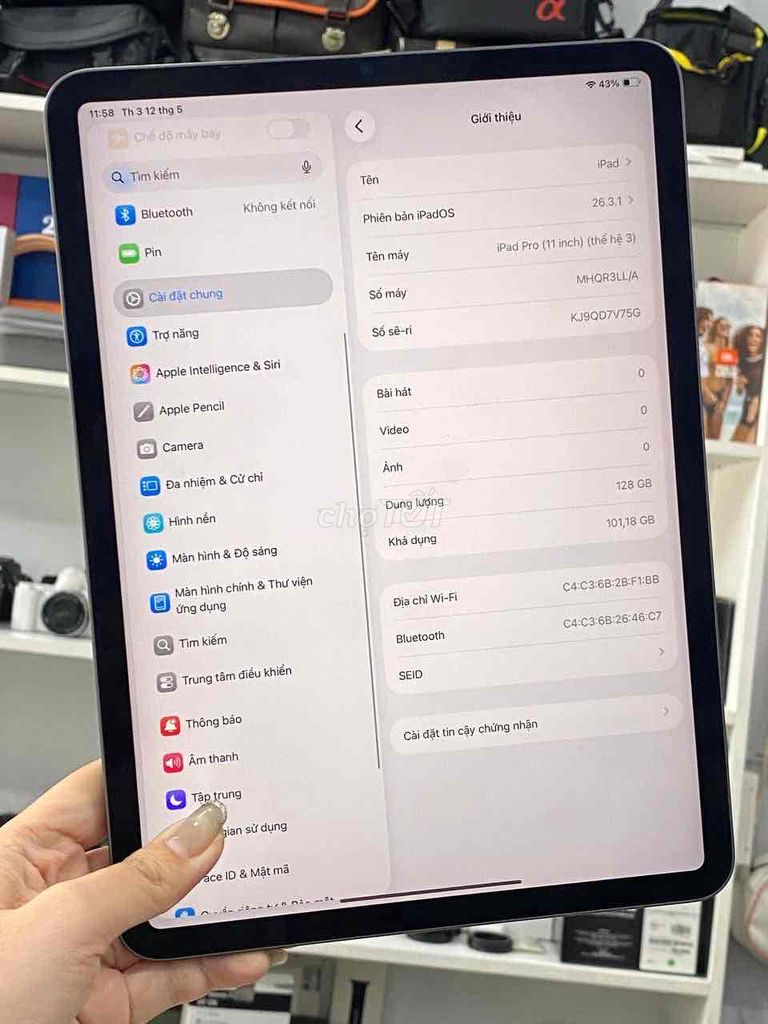 Apple iPad Pro 11 inch 128GB Xám. Mua bán Máy tính bảng tại Quận 5 Tp Hồ Chí Minh được đăng bởi Kim Ngân hình 1