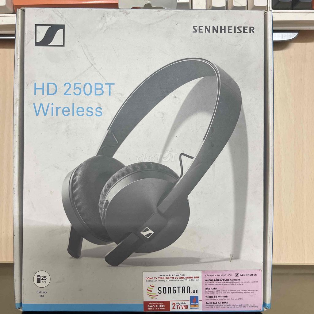 Tai nghe Sennheiser HD 250BT Wireless Đen. Mua bán Tivi, Âm thanh tại Quận Gò Vấp Tp Hồ Chí Minh được đăng bởi Thu hình 1