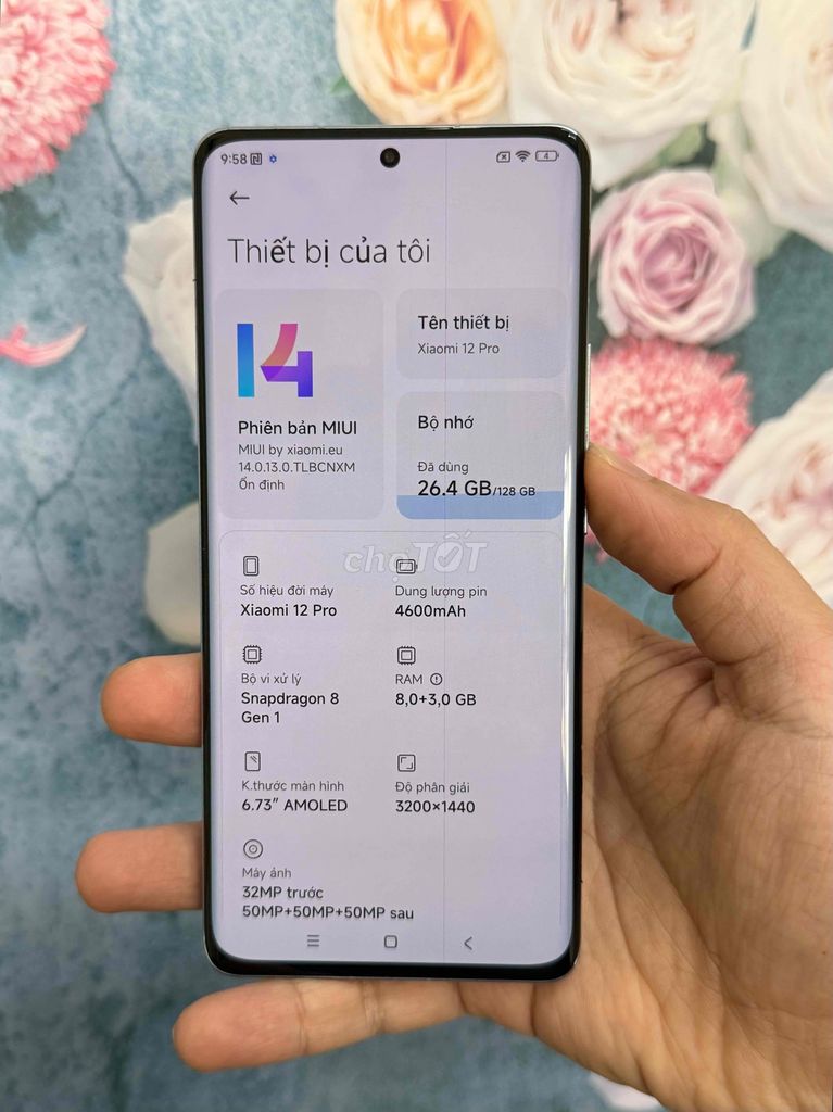 Xiaomi 12 Pro 8/128Gb màn sọc nhẹ giá rẻ