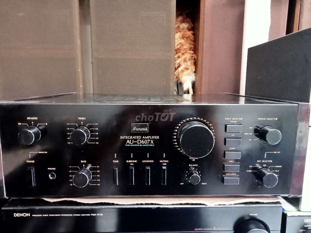 3con amply ngang giá sansui denon