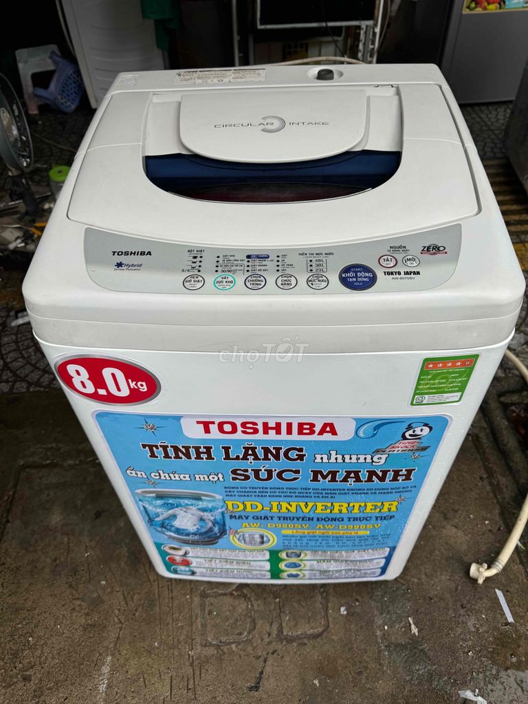 thanh lý máy giặt Toshiba 8.0KG còn mới tin