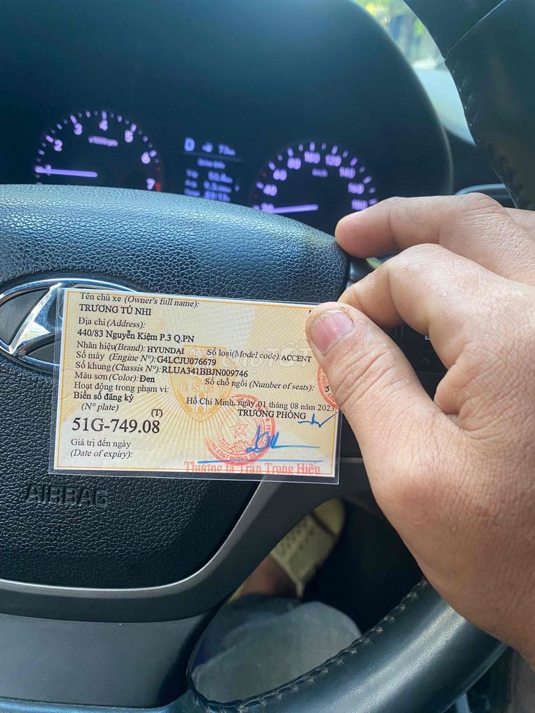 Hyundai Accent 2018 1.4 CVT - 110000 km. Mua bán Ô tô tại Quận Bình Tân Tp Hồ Chí Minh được đăng bởi Xuân Trường hình 2