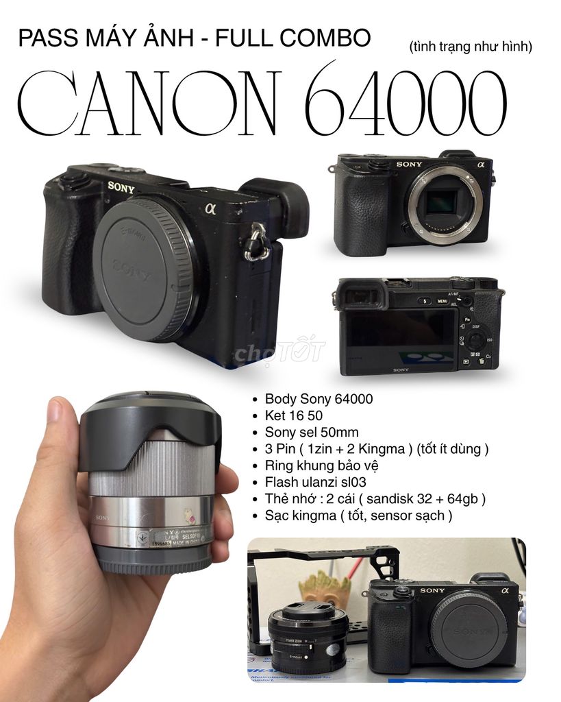 FULL BỘ Máy ảnh Sony 6400 ĐEN. Mua bán Máy ảnh, Máy quay tại Huyện Gia Lâm Hà Nội được đăng bởi huyền khánh hình 1