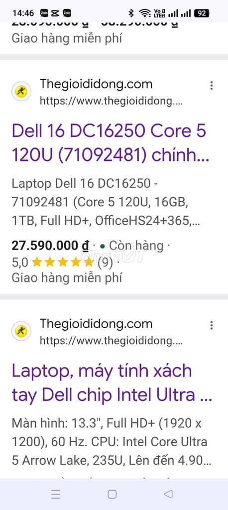 DELL NGUYÊN THÙNG DÙNG VÀI LẦN 16IN NHƯ NEW . . Mua bán Laptop tại Quận Liên Chiểu Đà Nẵng được đăng bởi LAPTOP THẢO NGUYÊN hình 1