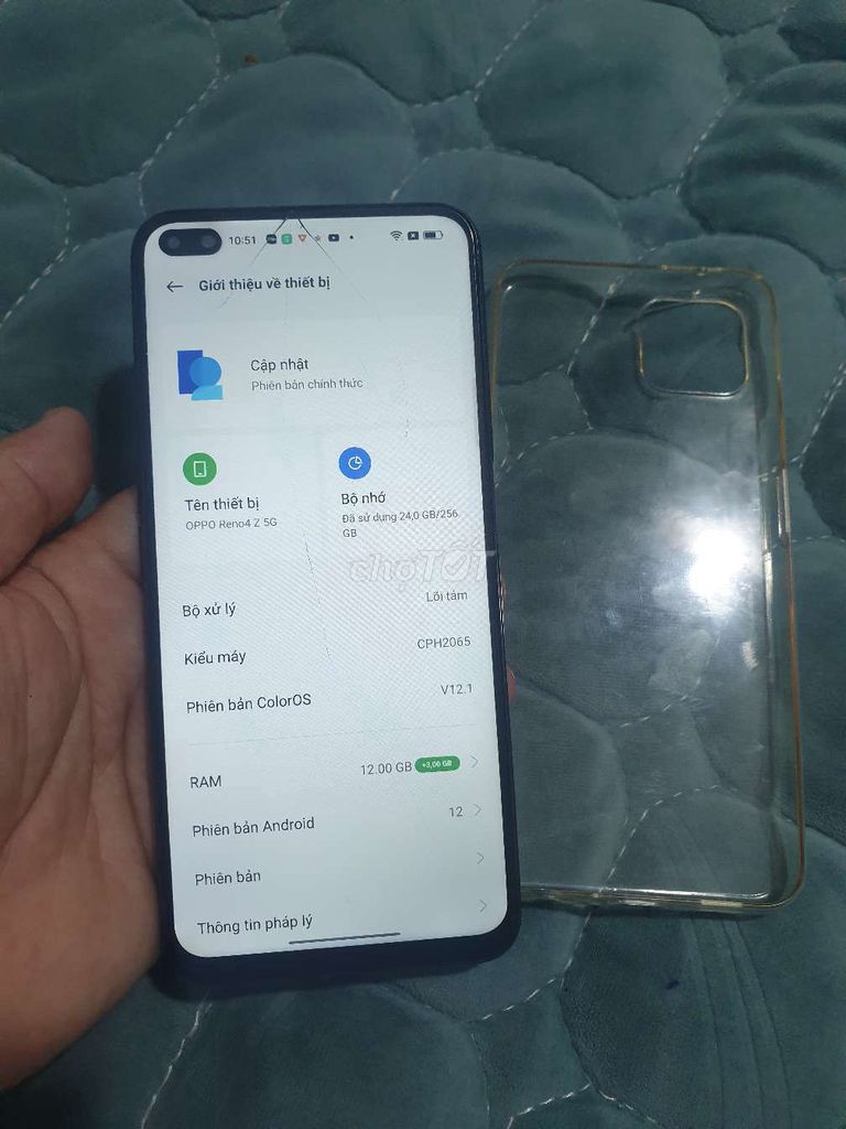 oppo reno 4Z ram 12/256G 5G xanh. Mua bán Điện thoại tại Huyện Đông Anh Hà Nội được đăng bởi anh bo  hình 1