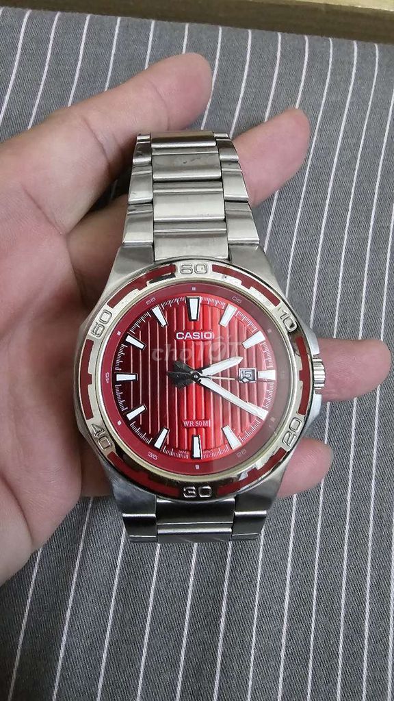 Đồng hồ Casio Đỏ Kim loại nam tính. Mua bán Đồng hồ tại Quận Cái Răng Cần Thơ được đăng bởi  Tuấn hình 1
