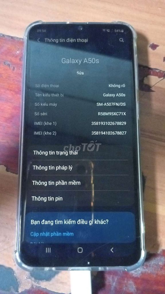 Samsung Galaxy A50s 4GB/64GB Nứt kính. Mua bán Điện thoại tại Huyện Mỏ Cày Bắc Bến Tre được đăng bởi Le Thanh hình 1