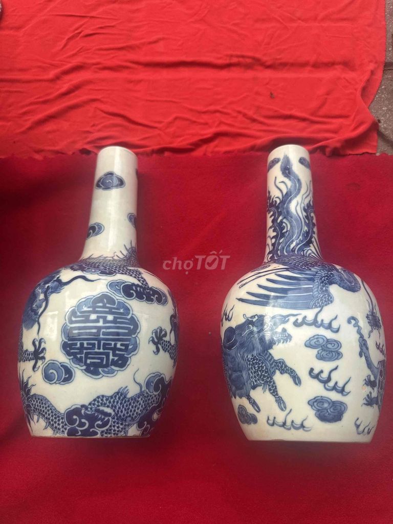 Bình gốm sứ Rồng Phượng Trắng Xanh Khủng. Mua bán Đồ sưu tầm, đồ cổ tại Quận Đống Đa Hà Nội được đăng bởi ba duy hình 1