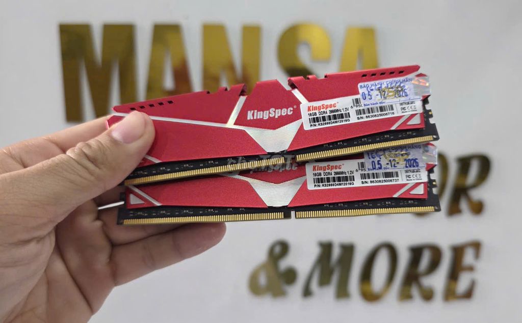 RAM KingSpec DDR4 16GB 2666MHz . Mua bán Linh kiện (RAM, Card...) tại Quận Tân Bình Tp Hồ Chí Minh được đăng bởi ManSa Monitor and More hình 1