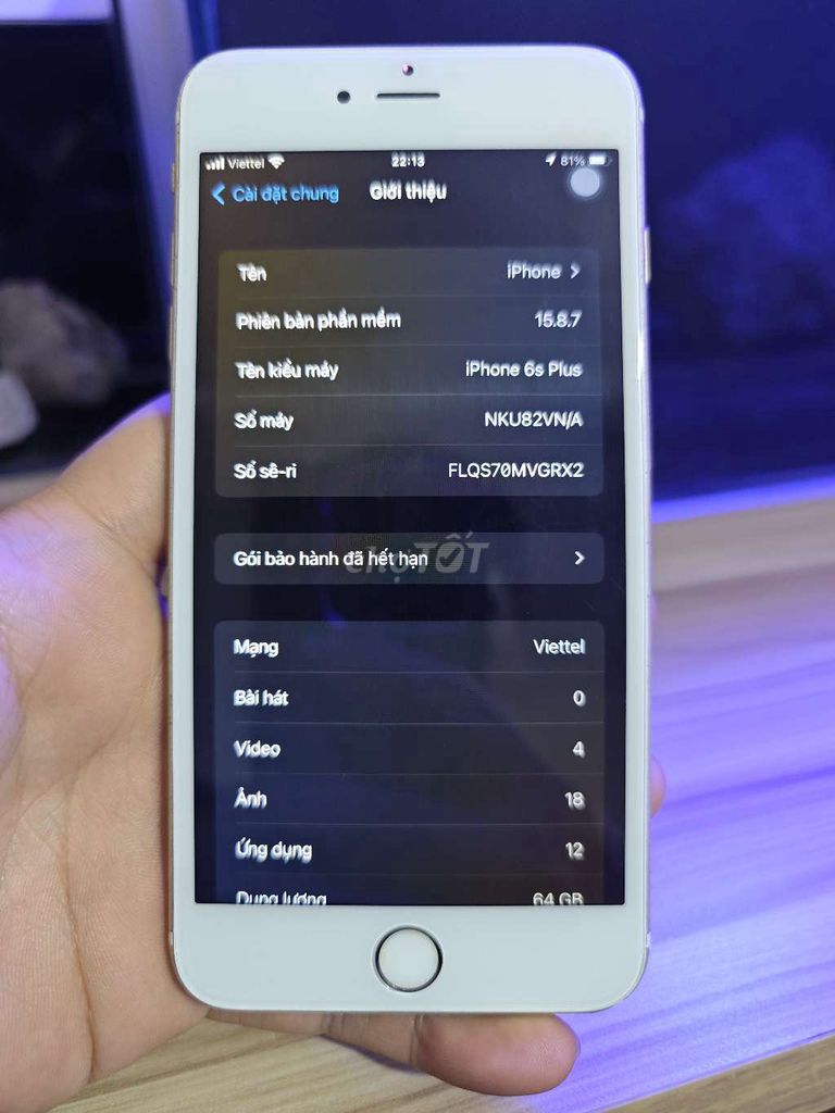Apple iPhone 6s Plus 64GB Vàng VN/A. Mua bán Điện thoại tại Thành phố Thủ Đức Tp Hồ Chí Minh được đăng bởi Công Đạt hình 1
