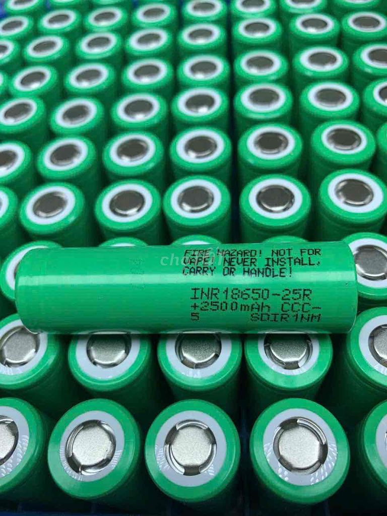 Pin Samsung 25R 18650 2500mAh Xanh lá Mới. Mua bán Đồ chuyên dụng, Giống nuôi trồng tại Thành phố Châu Đốc An Giang được đăng bởi chuyên đóng pin  hình 1