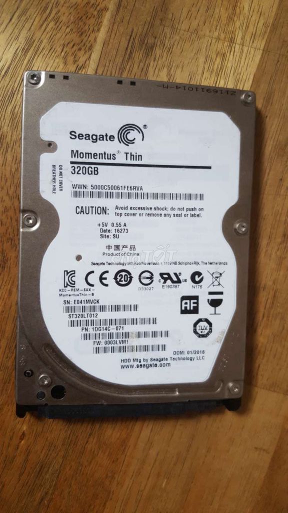 Ổ cứng HDD Seagate Momentus Thin. Mua bán Linh kiện (RAM, Card...) tại Quận 8 Tp Hồ Chí Minh được đăng bởi Nguyễn Quốc Khánh hình 1