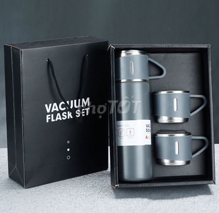 BÌNH KÈM 2 LY GIỮ NHIỆT INOX VACUUM 500ML