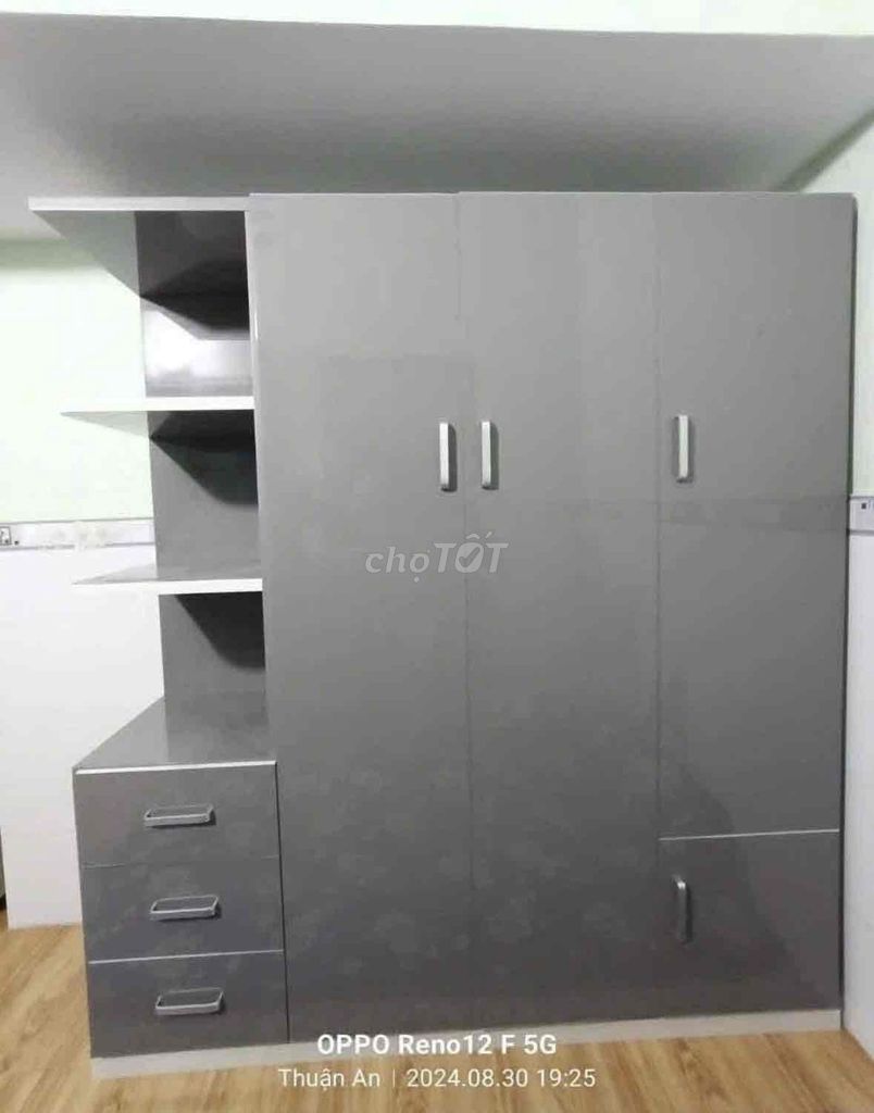 Tủ quần áo Nhựa 2 lớp Xám 1m65 x 1m8. Mua bán Tủ, kệ gia đình tại Huyện Củ Chi Tp Hồ Chí Minh được đăng bởi Hong Le hình 1