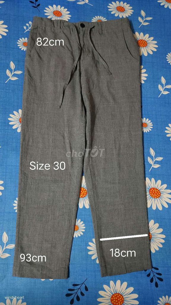 Quần tây Nam vải mềm mại size 30. Mua bán Quần áo tại Quận 8 Tp Hồ Chí Minh được đăng bởi Tùng Nguyên  hình 1