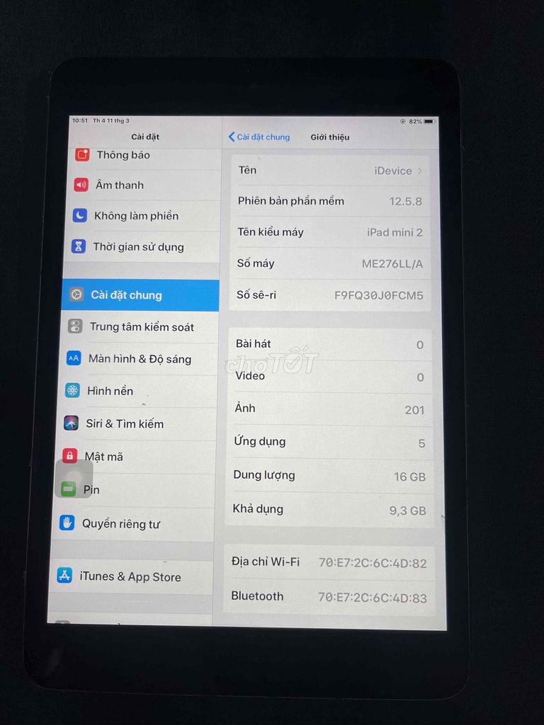 Apple iPad mini 2 16GB Xám Đã sử dụng. Mua bán Máy tính bảng tại Quận 8 Tp Hồ Chí Minh được đăng bởi ngothanhdieungo hình 1