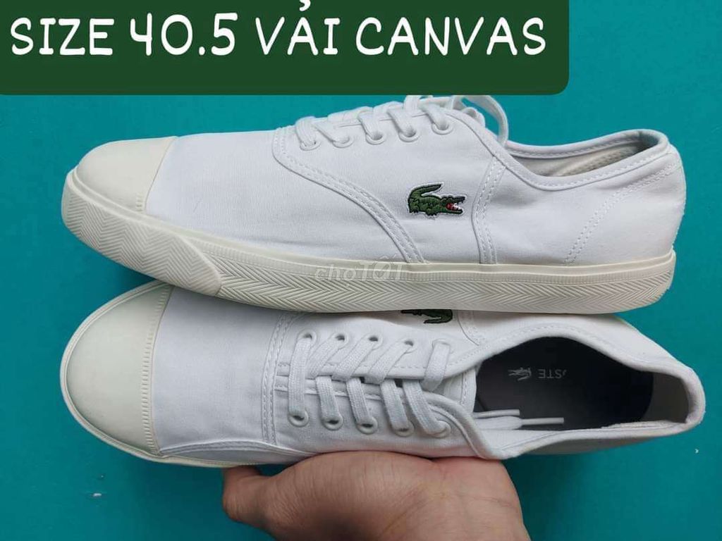 LACOSTE 2Hand VẢI CANVAS.BAO REAL.SIZE 40.5