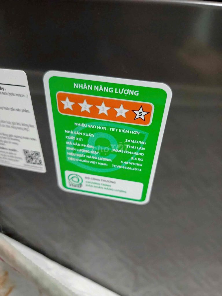 Máy giặt Samsung 9.5kg. Mua bán Máy giặt tại Huyện Đất Đỏ Bà Rịa - Vũng Tàu được đăng bởi Nguyễn Thanh Minh  hình 1