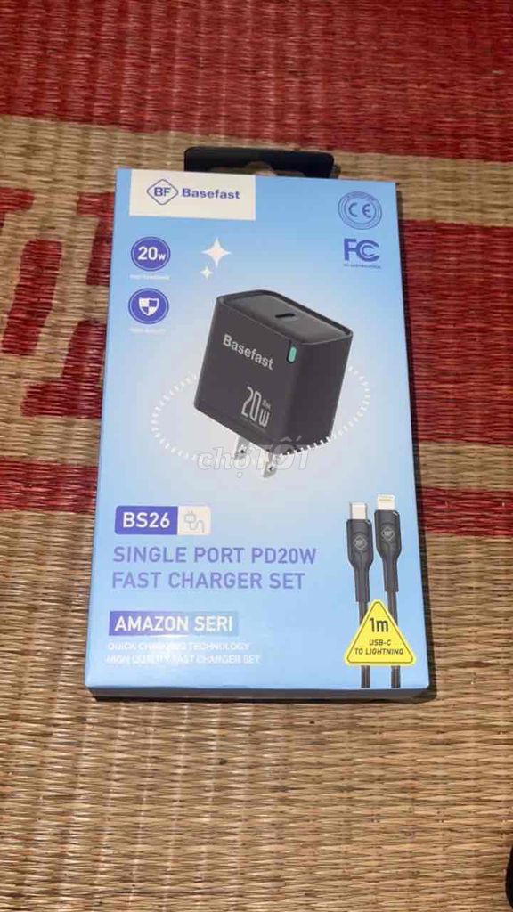 Bộ sạc nhanh Basefast 20W Đen. Mua bán Phụ kiện (Màn hình, Chuột...) tại Huyện Thanh Trì Hà Nội được đăng bởi Tên chưa cung cấp hình 1