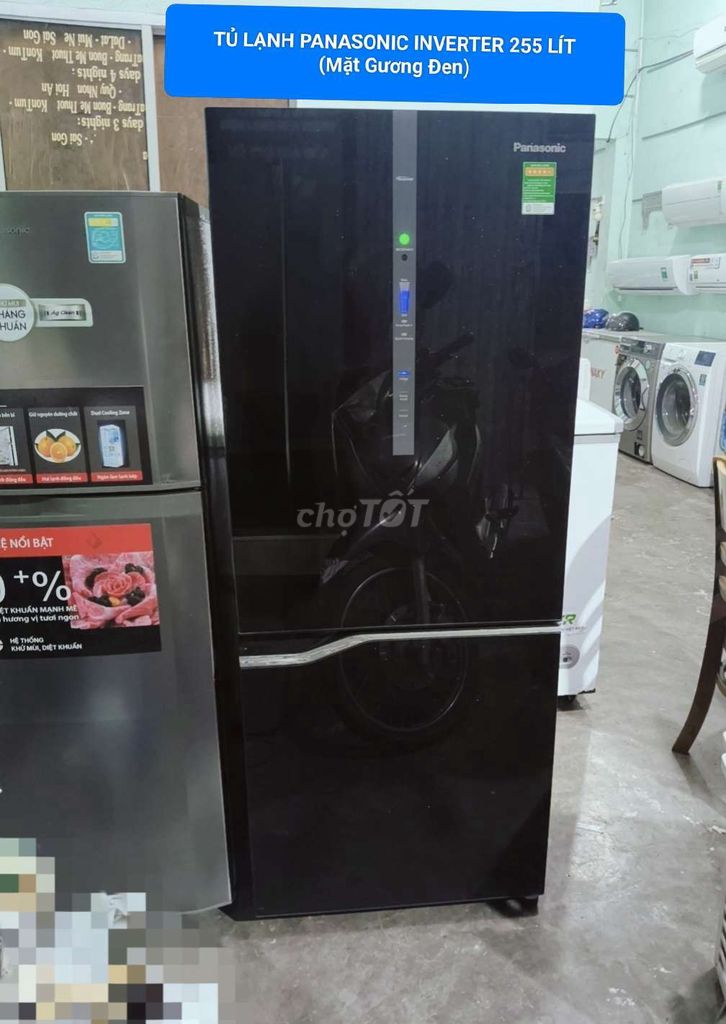 Tủ lạnh Panasonic Inverter 255 lít (mặt gương đen). Mua bán Tủ lạnh tại Thành phố Nha Trang Khánh Hòa được đăng bởi Bảo trì điện lạnh Nha Trang hình 1