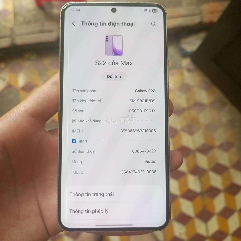 Samsung Galaxy S22 2 SIM 5G Mỹ. Mua bán Điện thoại tại Thành phố Thái Nguyên Thái Nguyên được đăng bởi Nguyễn Văn Hải hình 1