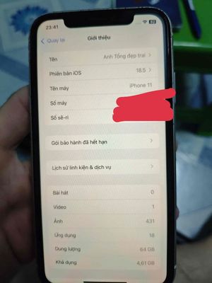 iphone 11 64gb pin 73% , mua ở fpt shop