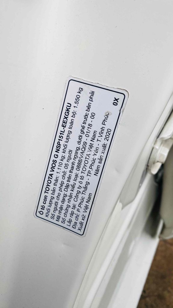 TOYOTA VIOS G 2020-Số tự động. Mua bán Ô tô tại Quận 12 Tp Hồ Chí Minh được đăng bởi Lê Phát hình 4