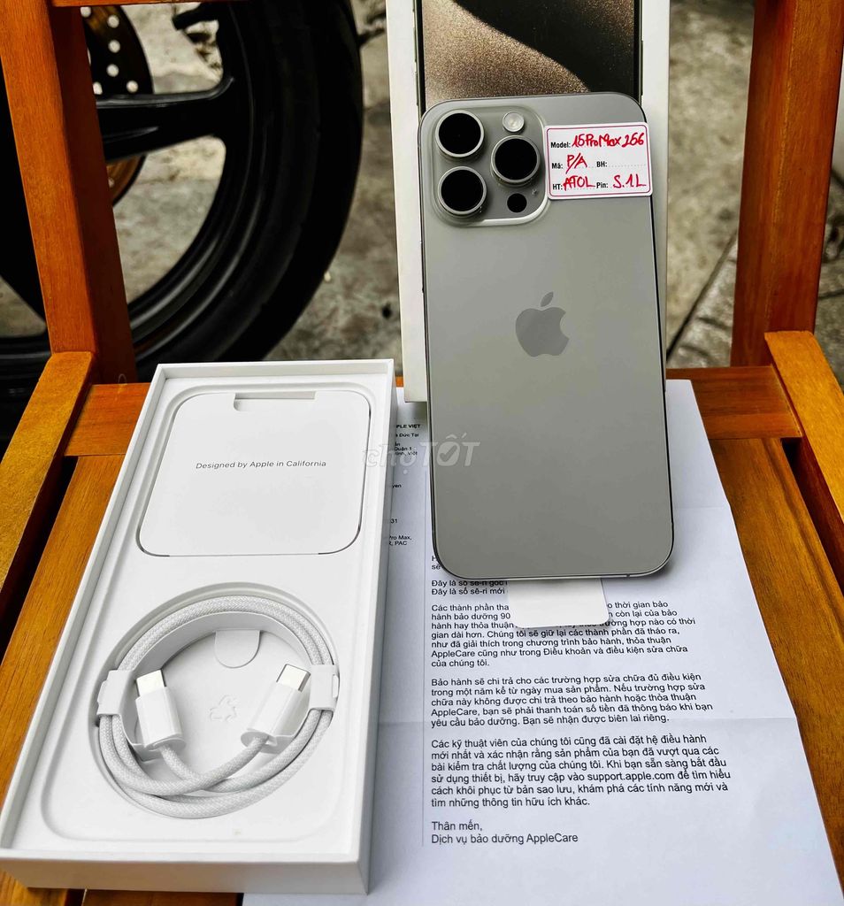 iphone 15ProMax256gb TBH mới 100% fullbox