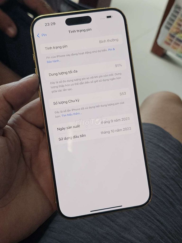 Iphone 15 Pro Max VN/A mạ vàng .