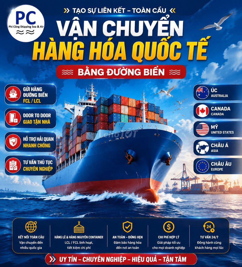 Dịch vụ vận chuyển quốc tế. Dịch vụ tại Quận Phú Nhuận Tp Hồ Chí Minh được đăng bởi Đông Anh - VCQT hình 1
