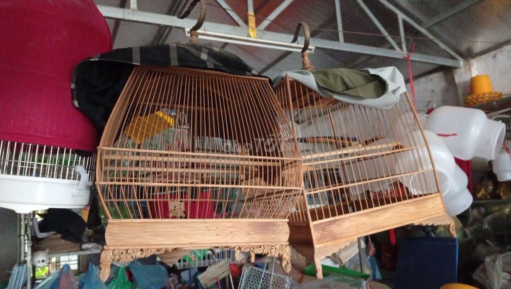 Lồng chim chào mào tre màu nâu thành lý. Mua bán Phụ kiện, Thức ăn, Dịch vụ tại Huyện Tiên Lữ Hưng Yên được đăng bởi Anh Đức hình 1