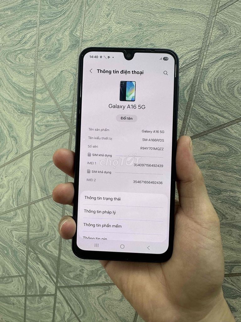 Samsung A16 5G 128GB Đen. Mua bán Điện thoại tại Quận Bình Thạnh Tp Hồ Chí Minh được đăng bởi Nguyễn Đức hình 1