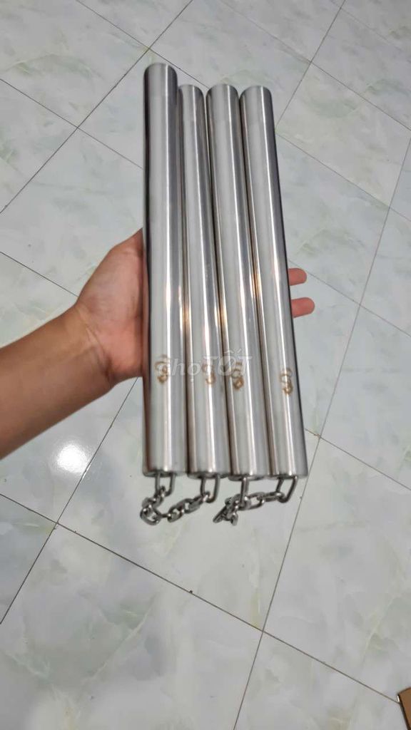 2 khúc inox xỏ dây xích sẳn