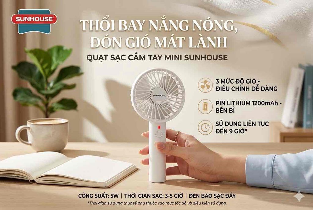 Quạt tích điện mini cầm tay. Mua bán Quạt tại Huyện Xuyên Mộc Bà Rịa - Vũng Tàu được đăng bởi VY ANH hình 1