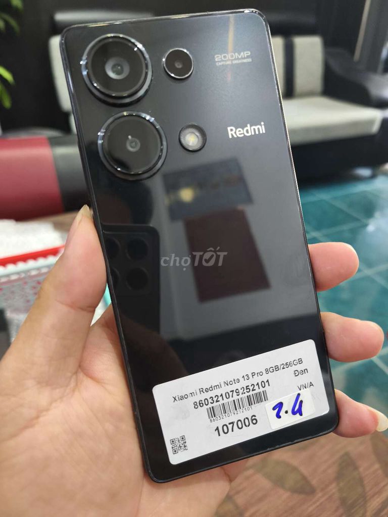 Xiaomi Redmi Note 13 Pro 256GB Đen. Mua bán Điện thoại tại Quận Tân Bình Tp Hồ Chí Minh được đăng bởi Táo Bán Lổ hình 1