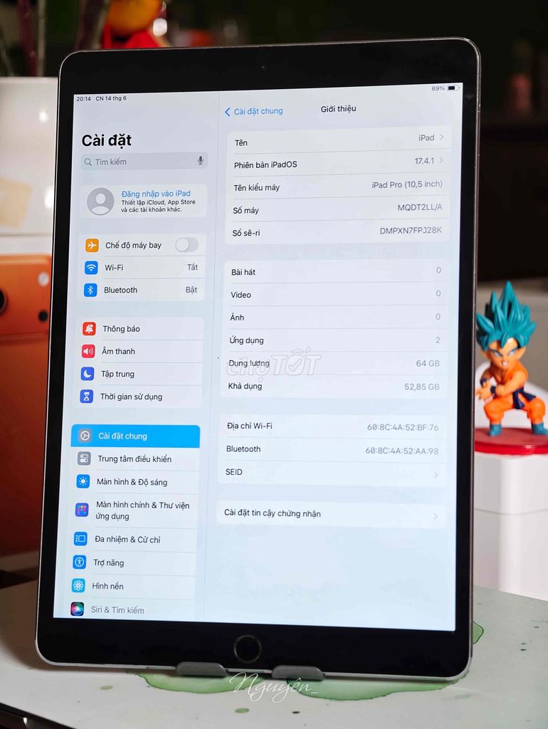Apple iPad Pro 10.5 pin93 full đẹp rẻ. Mua bán Máy tính bảng tại Thành phố Thủ Đức Tp Hồ Chí Minh được đăng bởi Nguyên hình 1