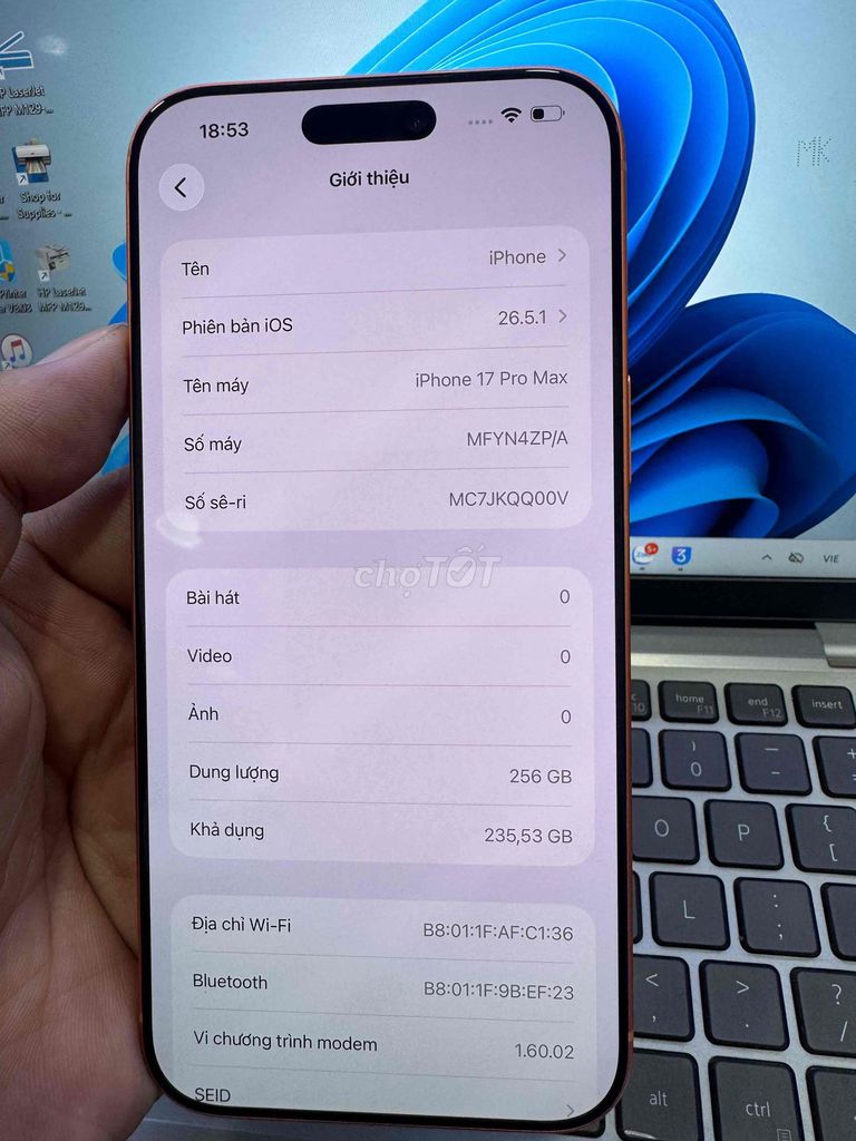Apple iPhone 17 Pro Max 256GB Cam. Mua bán Điện thoại tại Quận 6 Tp Hồ Chí Minh được đăng bởi QUỐC THIÊN BÁN GÓP 0 ĐỒNG  hình 1