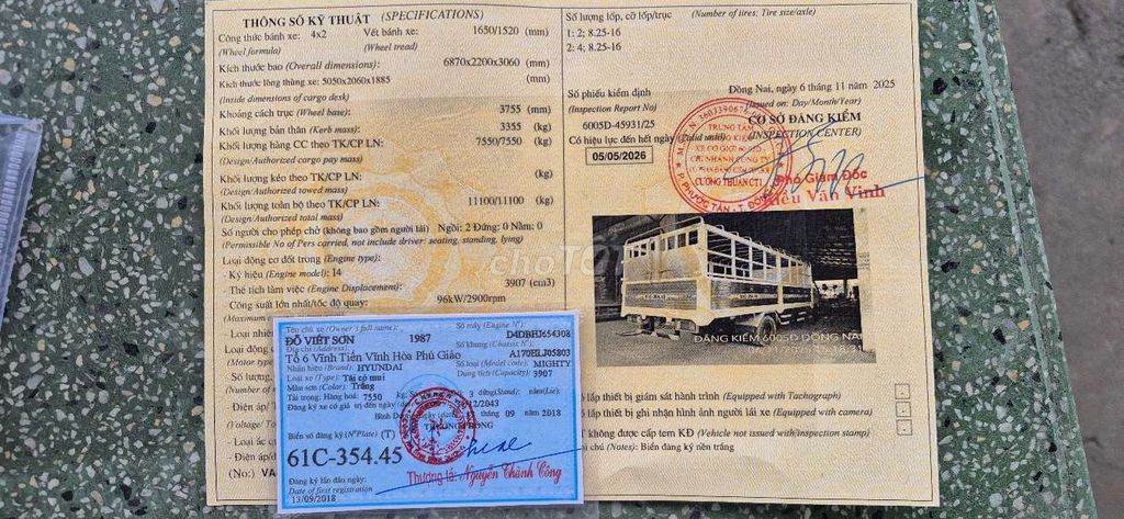 Hyundai mighty2017 7t6. Mua bán Xe tải, xe ben tại Thành phố Biên Hòa Đồng Nai được đăng bởi trần quang sử  hình 7