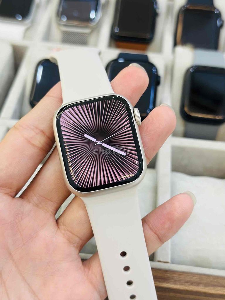 Apple Watch S8 41mm Starlight Fullzin đẹp Pin 97%