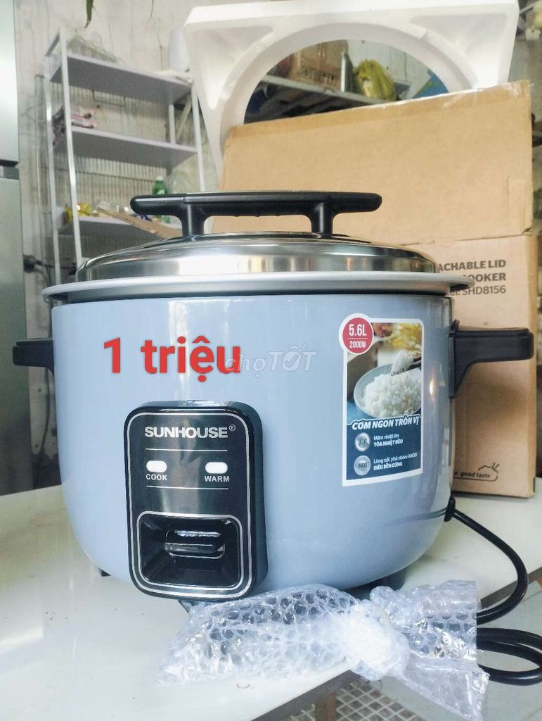 Nồi cơm điện Sunhouse 5.6L Xám. Mua bán Bếp, lò, đồ điện nhà bếp tại Quận Cái Răng Cần Thơ được đăng bởi Thien Phuc hình 1