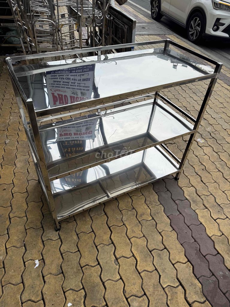 Kệ Inox 304 3 tầng Tấm phẳng inox siêu dày. Mua bán Tủ, kệ gia đình tại Thành phố Thủ Đức Tp Hồ Chí Minh được đăng bởi Cty Phú Hùng  hình 1