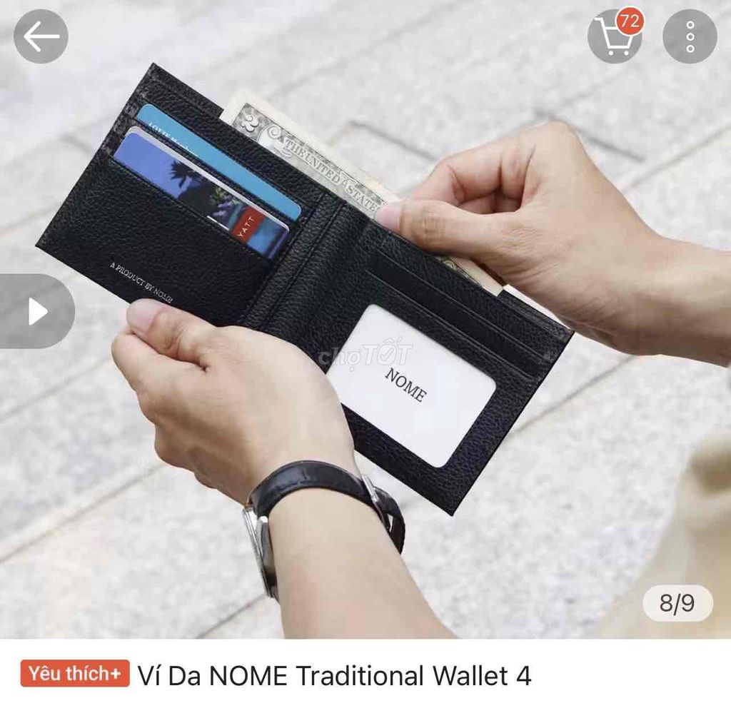 Ví da NOME Nam Da Đen 12x9cm Mới 100%. Mua bán Túi xách tại Thành phố Bà Rịa Bà Rịa - Vũng Tàu được đăng bởi Uyen Nhi hình 1