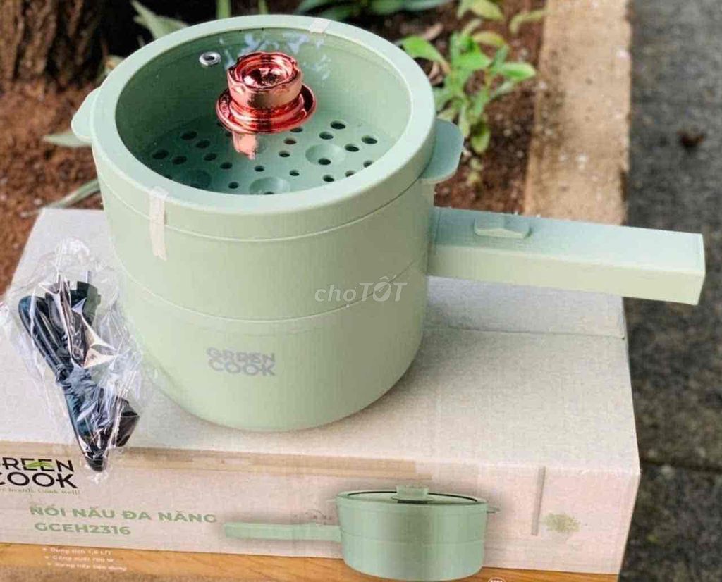 Nồi điện đa năng 1,6 lít greencook chống dính sale