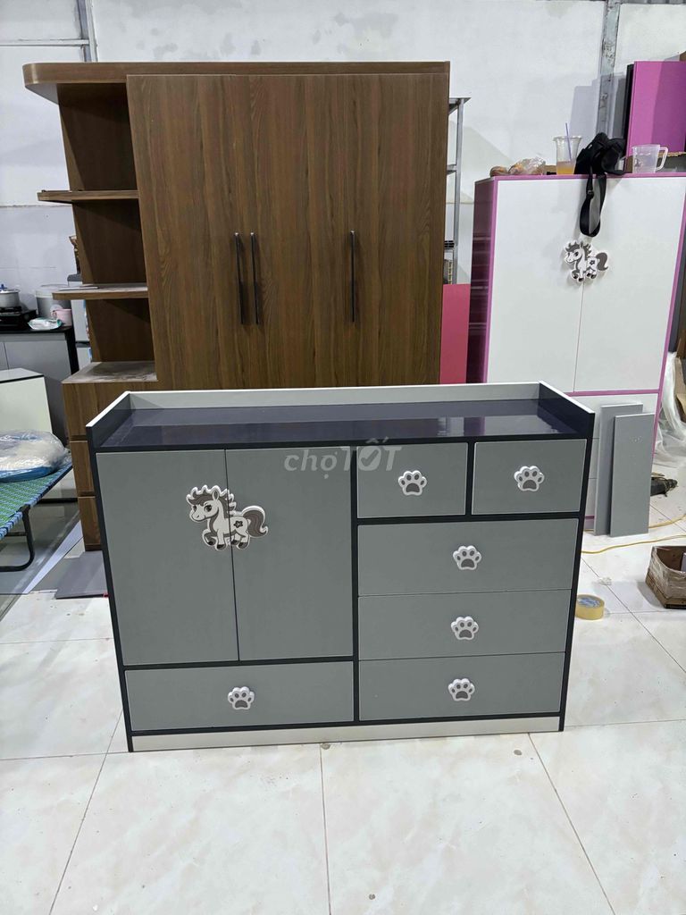 Tủ quần áo bé trai Nhựa Đài Loan Xám 95x125x40cm. Mua bán Tủ, kệ gia đình tại Quận Gò Vấp Tp Hồ Chí Minh được đăng bởi Nội Thất Giá Xưởng hình 1