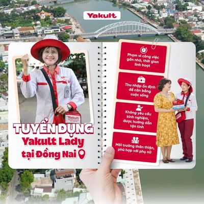 Tuyển 3 Nữ Bán Hàng Tại Phú Mỹ, Mỹ Xuân - Yakult