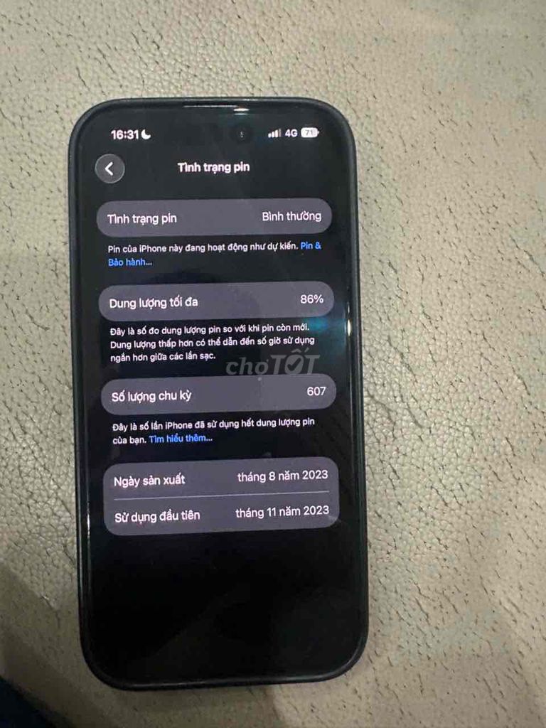 Apple iPhone 15 Pro 128GB Đen 86%. Mua bán Điện thoại tại Thành phố Thanh Hóa Thanh Hóa được đăng bởi Trầm Huỳnh Ngọc Hạnh hình 1