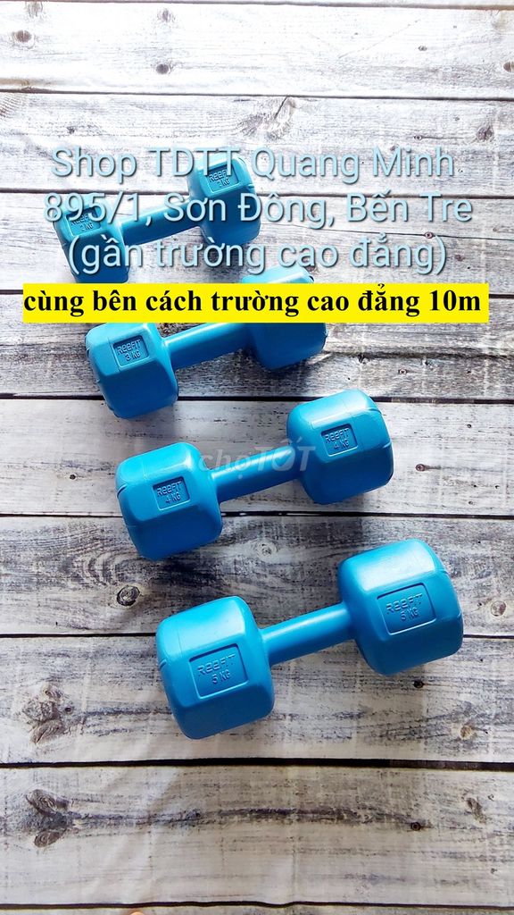 Tạ tay  | Shop TDTT Quang Minh Sơn Đông Bến Tre. Mua bán Đồ thể thao, Dã ngoại tại Thành phố Bến Tre Bến Tre được đăng bởi CHAI LỌ BEAUTYCOCO hình 1