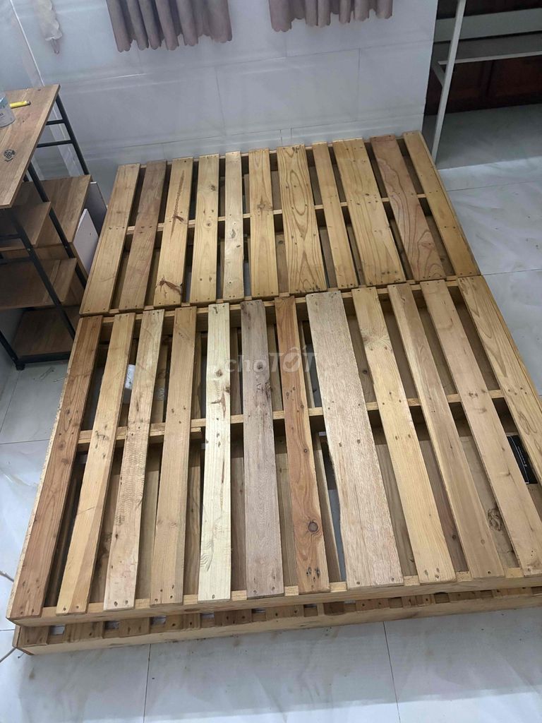 Giường pallet Gỗ 1m4x2m Đã sử dụng. Mua bán Giường, chăn ga gối nệm tại Quận Bình Tân Tp Hồ Chí Minh được đăng bởi Ngọc Nhi hình 1